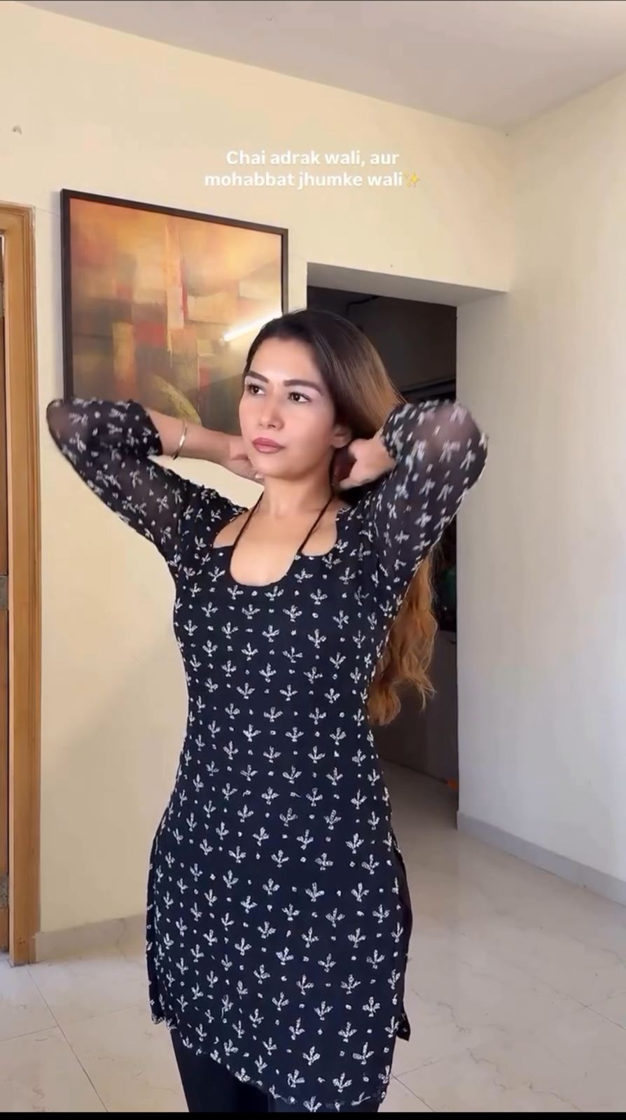 Nazakat Noir Kurti