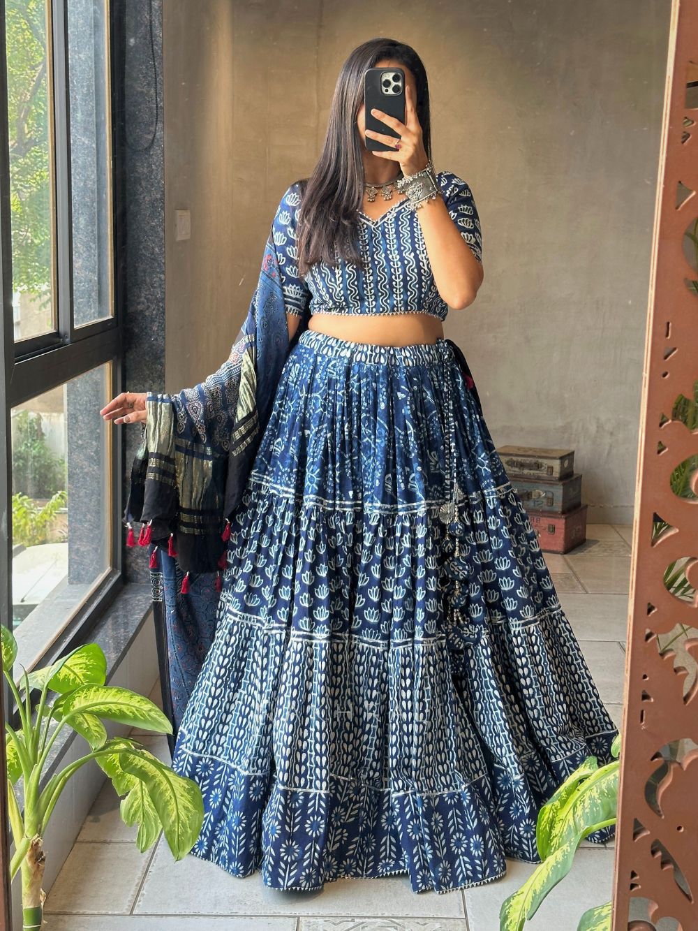 Abla Art Navratri Lehenga Choli