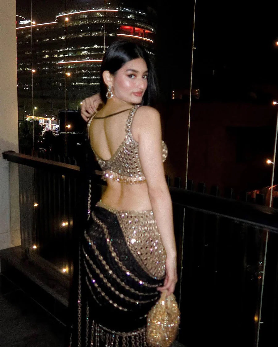 Glitter Glam Mirror Ready to Wear Saree