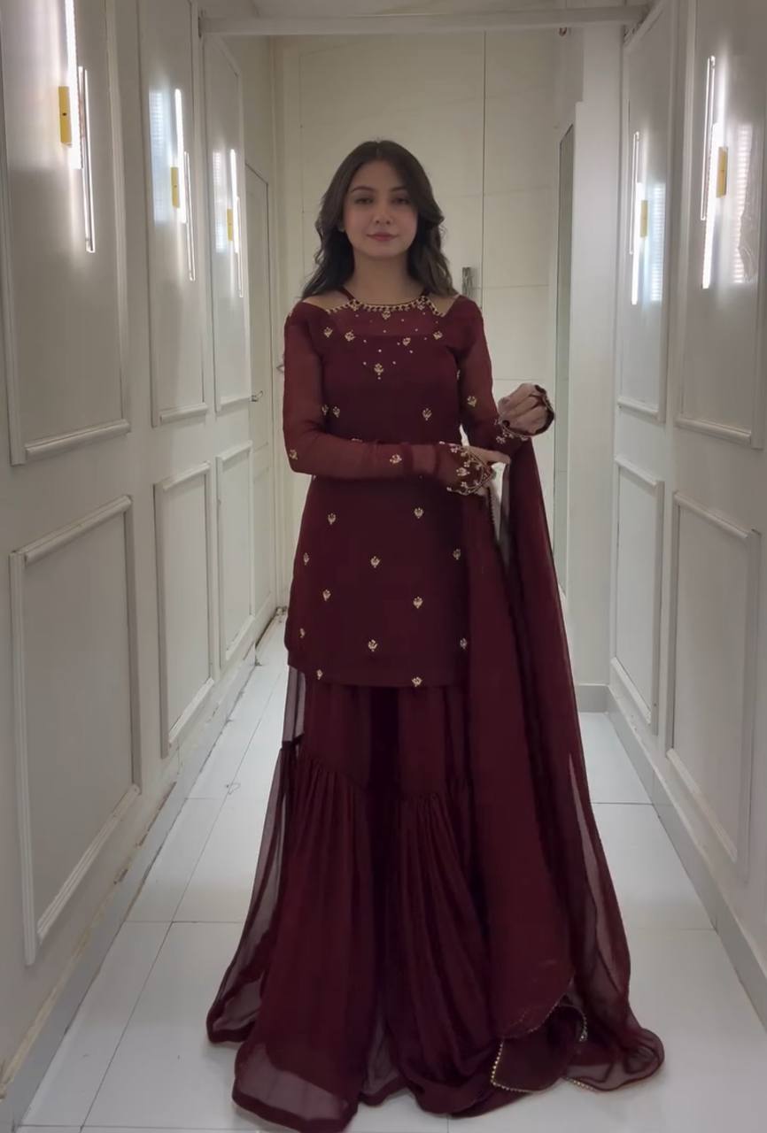 Gulnoor Sharara Salwar Suit Set