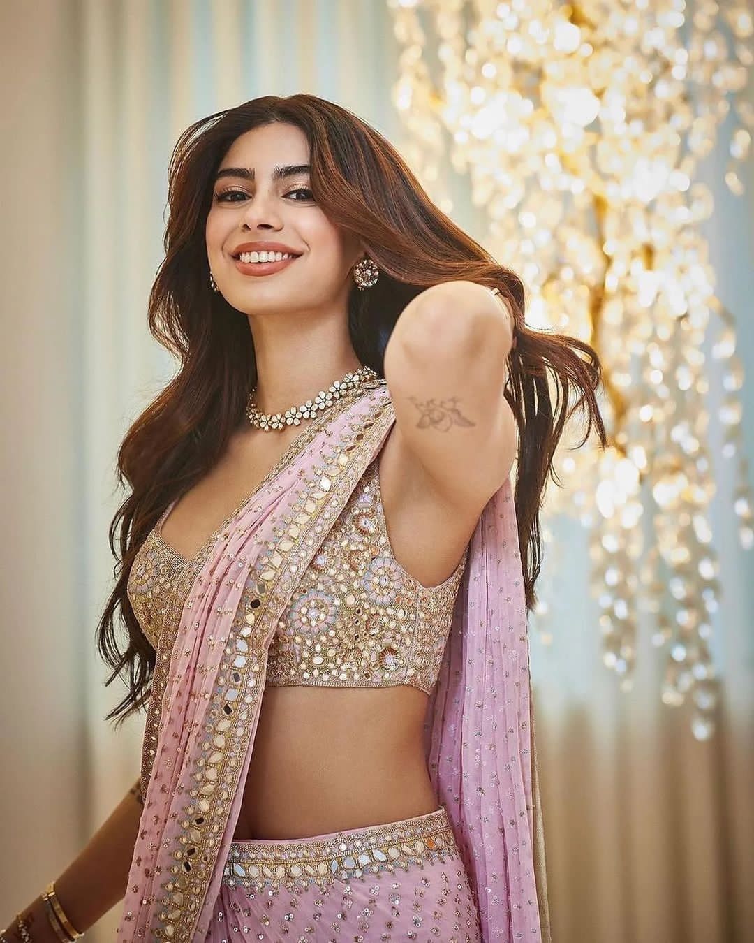 Khushi Kapoor Meherloom Drape Sarees