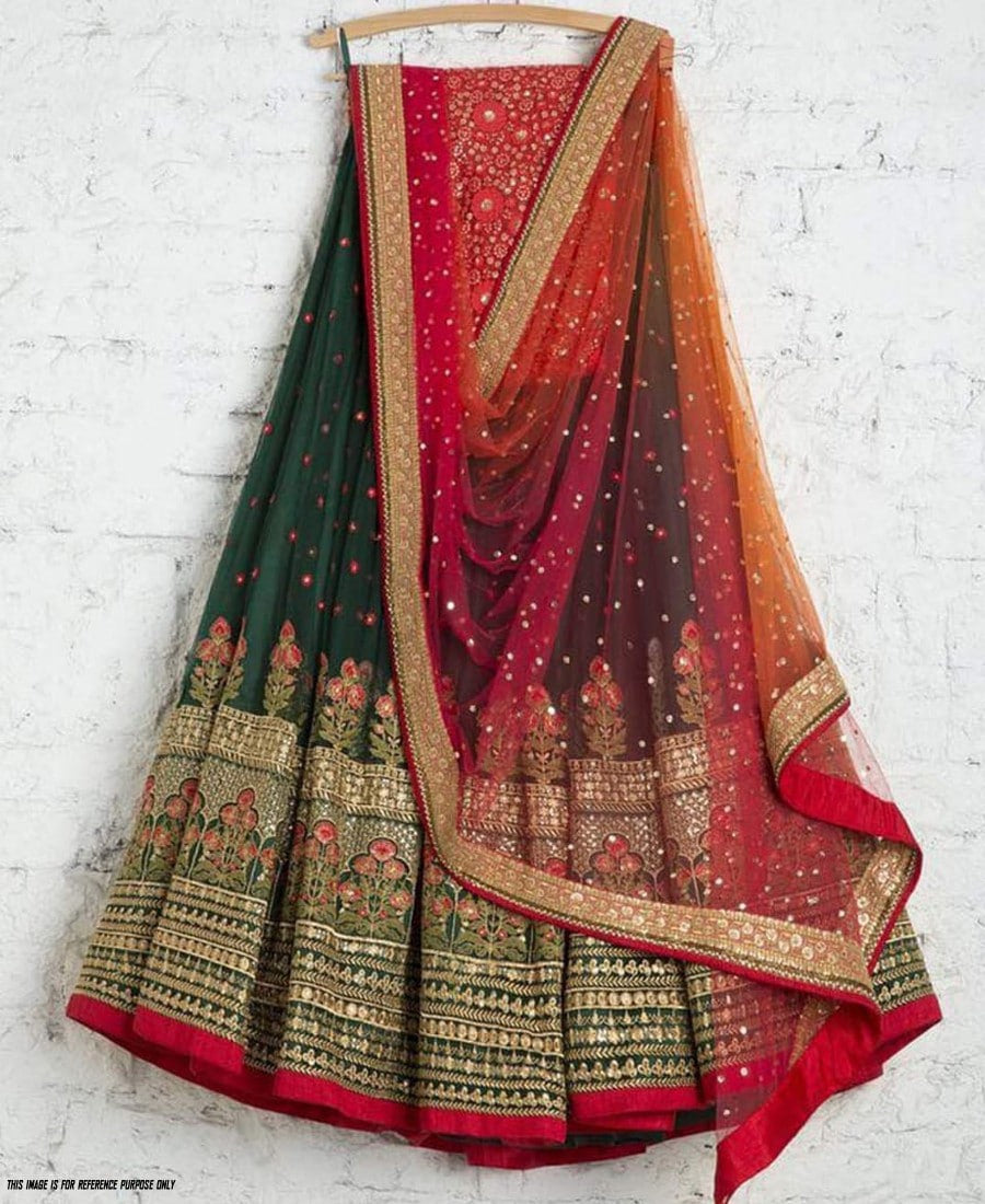 Fluttering Green Lehenga Choli (TOP QUALITY)