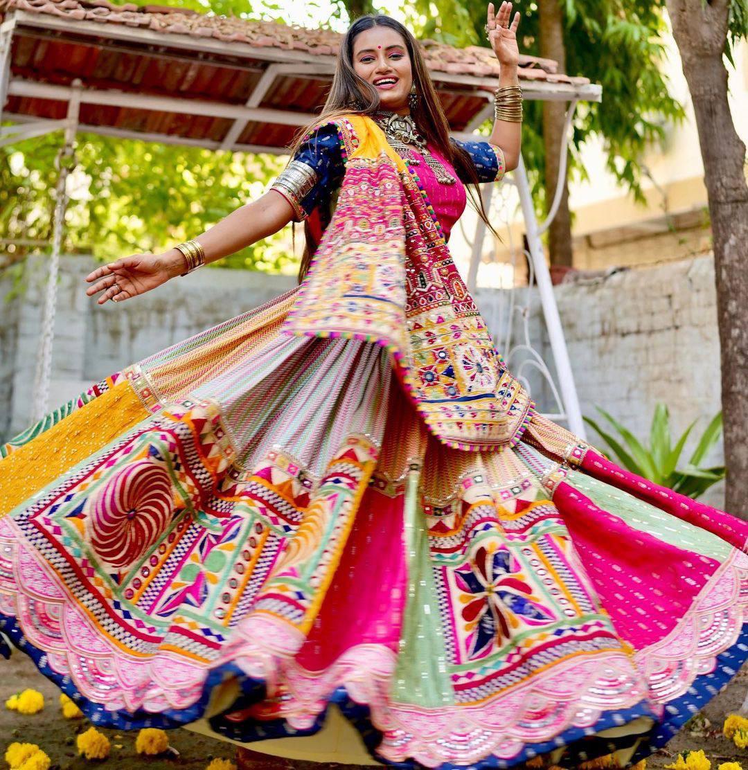 Kesariya Katha Navratri Lehenga Choli