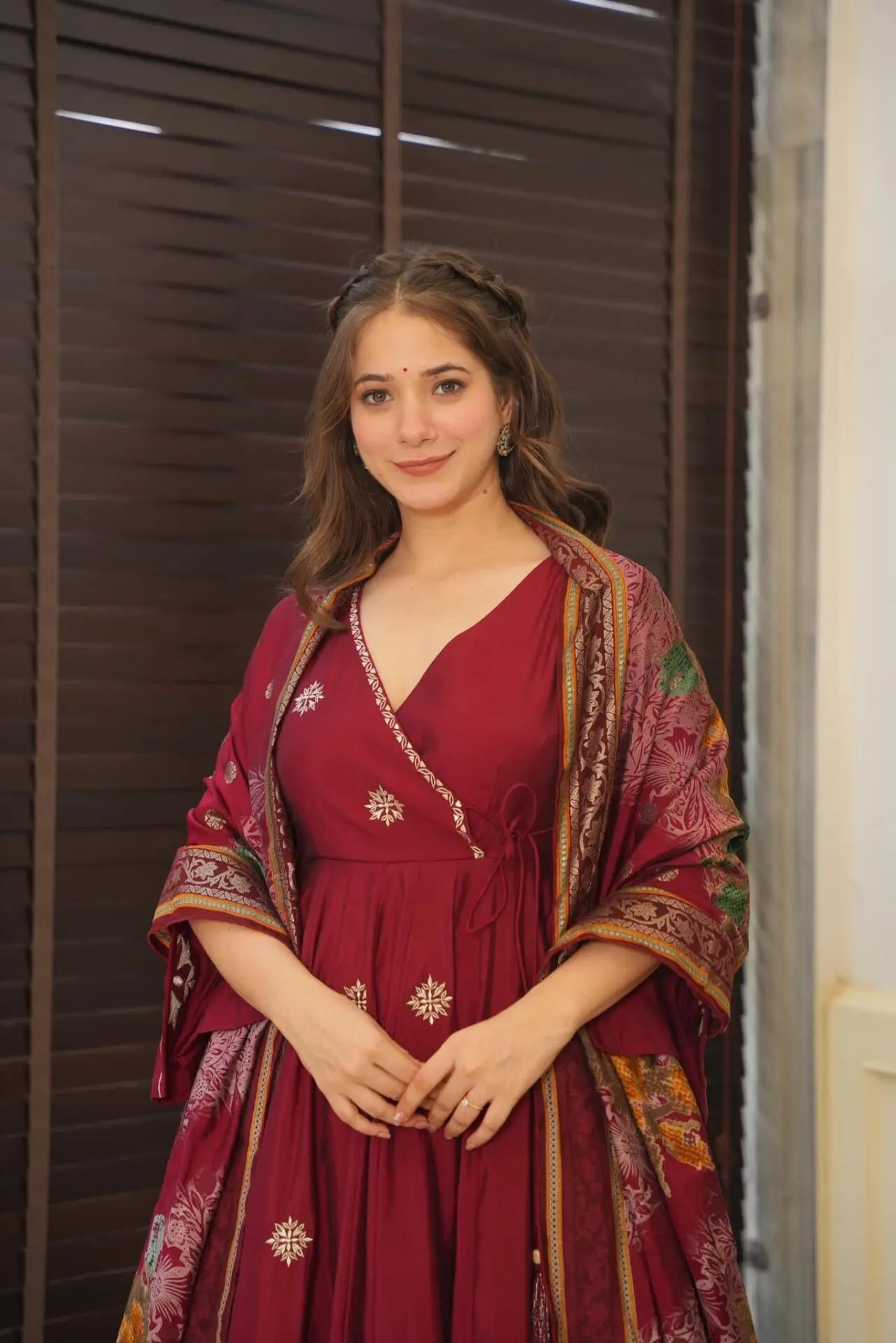 Eshaal Elegance Silk Anarkali Set