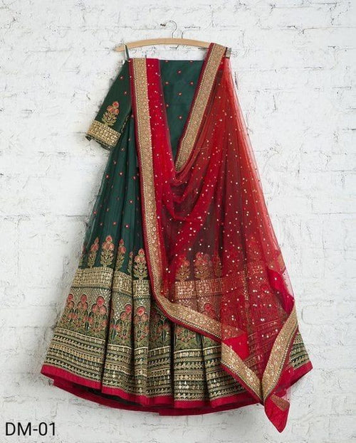 Fluttering Green Lehenga Choli (TOP QUALITY)