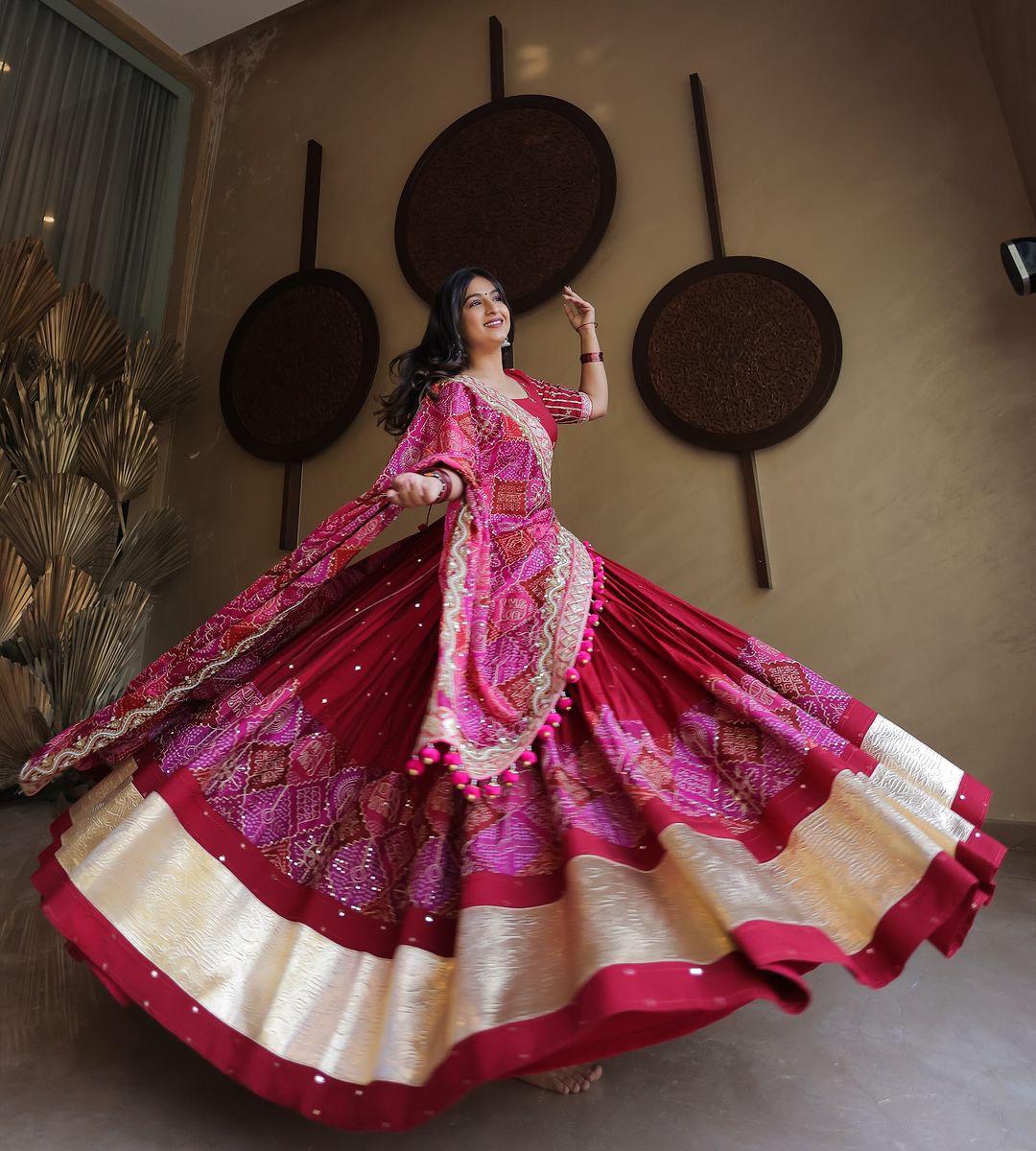 Kundan Katha Navratri Lehenga Choli