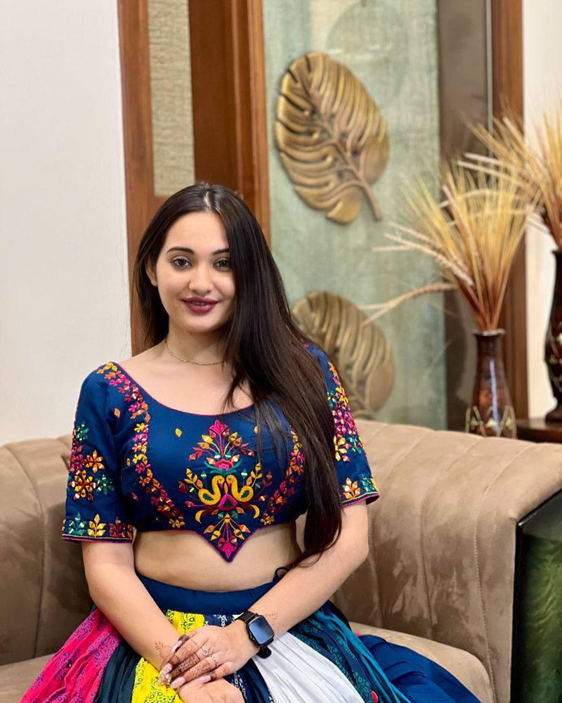Aangan Neela Aura Navratri Lehenga Choli