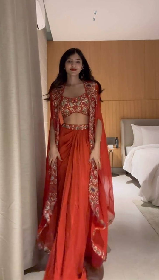 Kesar Tara cape set