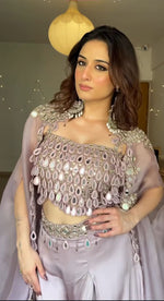 Lavender Luxe Tassel Cape Set