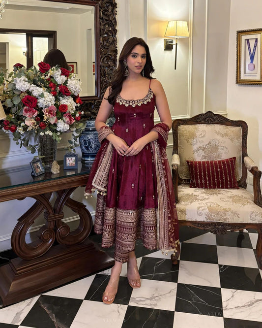 Noor E-Afsana Velvet Anarkali Set