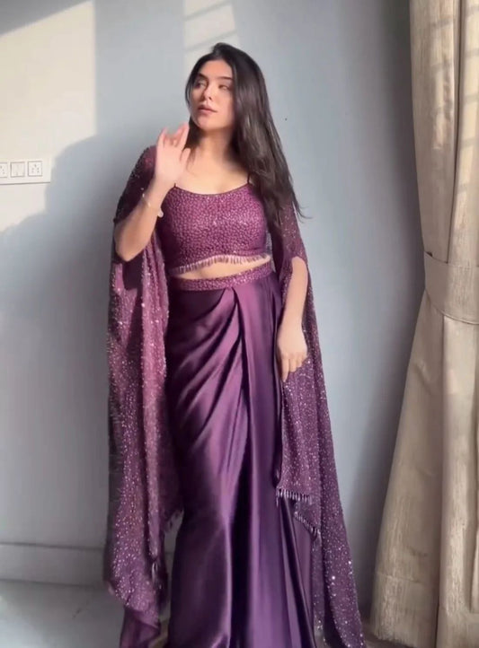 Velour Wine Drape Ensemble