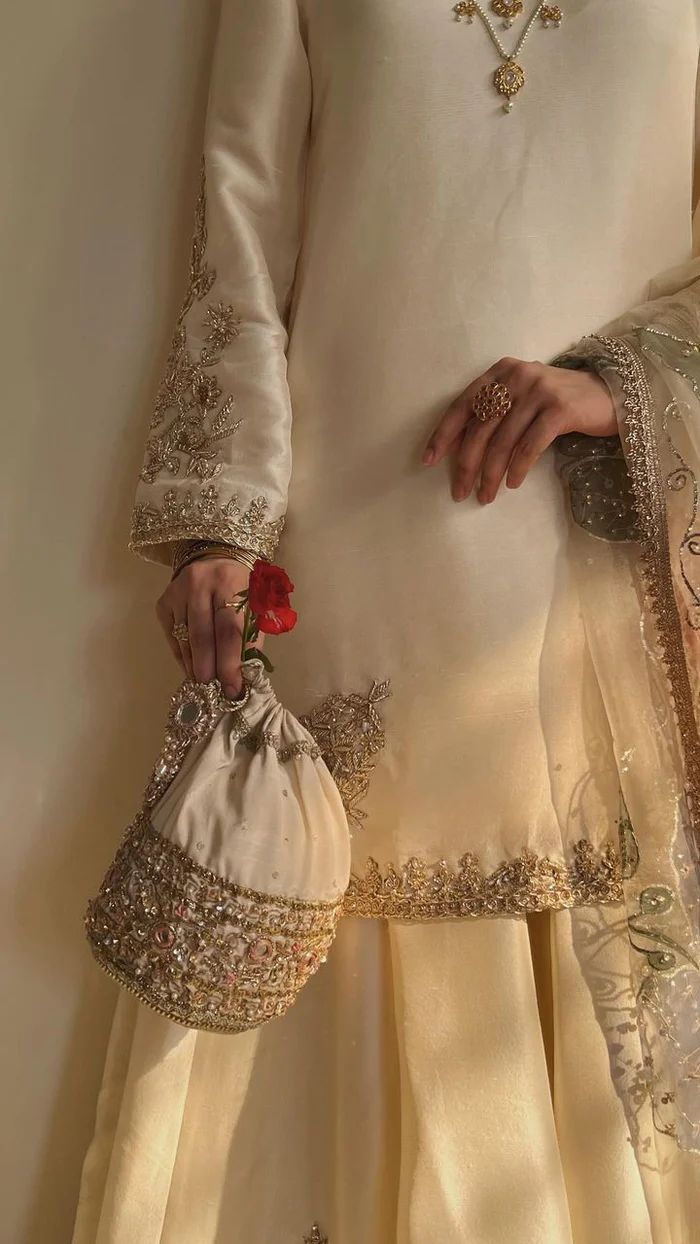 Nazneen Ivory Sharara Set