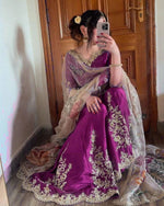 Sunehri Maroon Noor Sharara Set