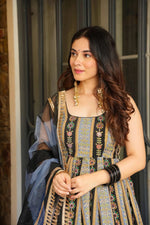 Azraq Elegance Anarkali