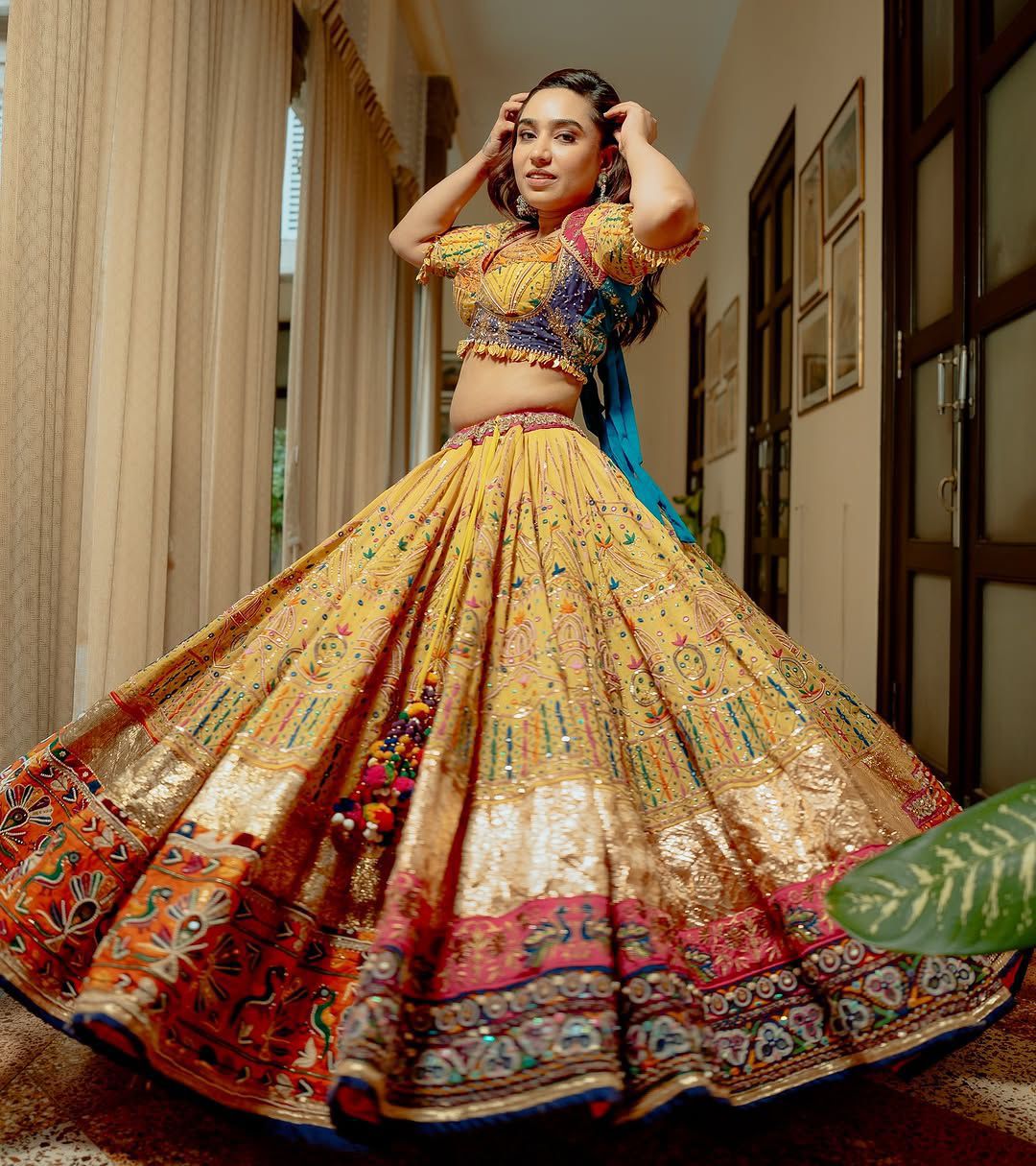 Soneri Swag Navratri Lehenga  Choli