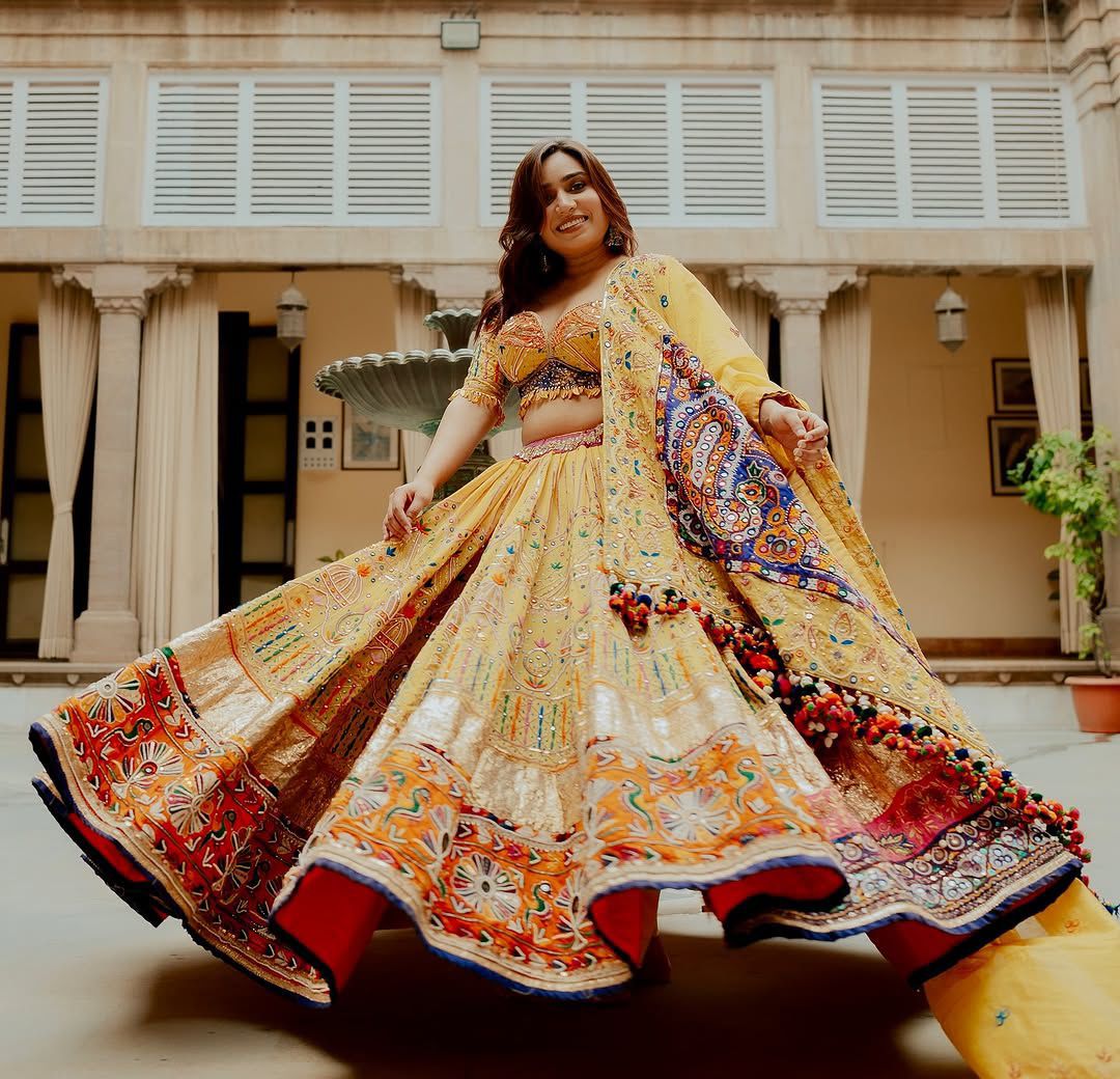 Soneri Swag Navratri Lehenga  Choli