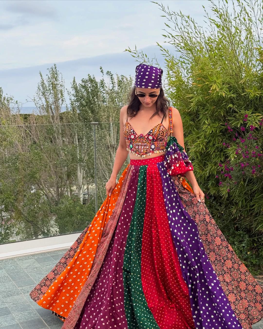 Alia Bhatt Jhumri Jalsa Navratri Lehenga