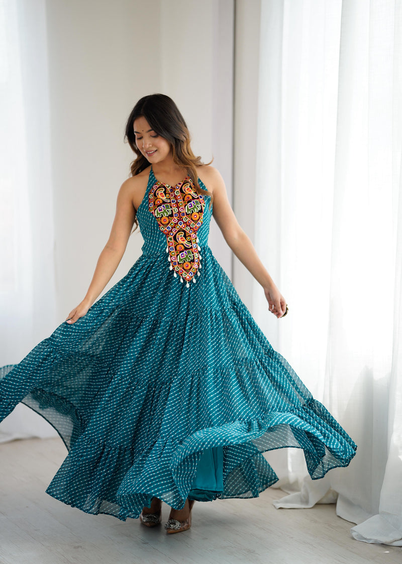 Starry Grace Navratri Gown