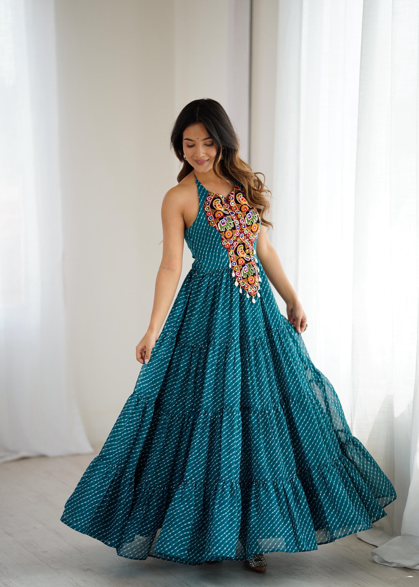 Starry Grace Navratri Gown