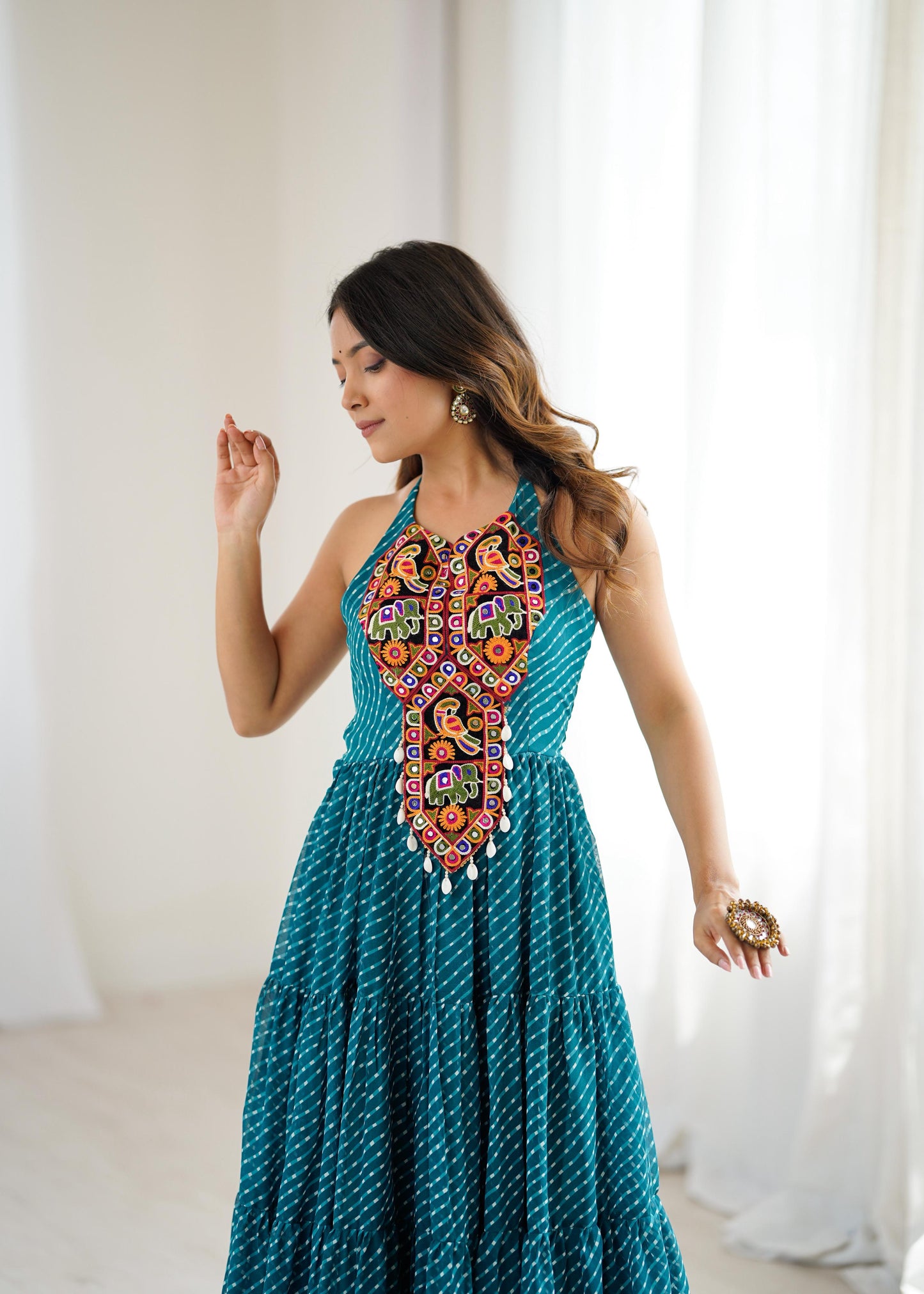 Starry Grace Navratri Gown