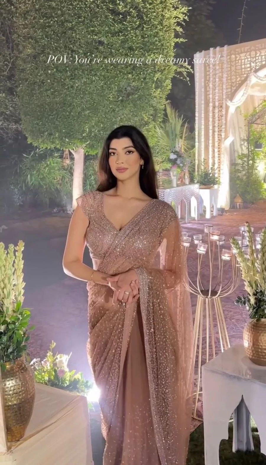 Zariyah-E-Noor Shimmer Saree