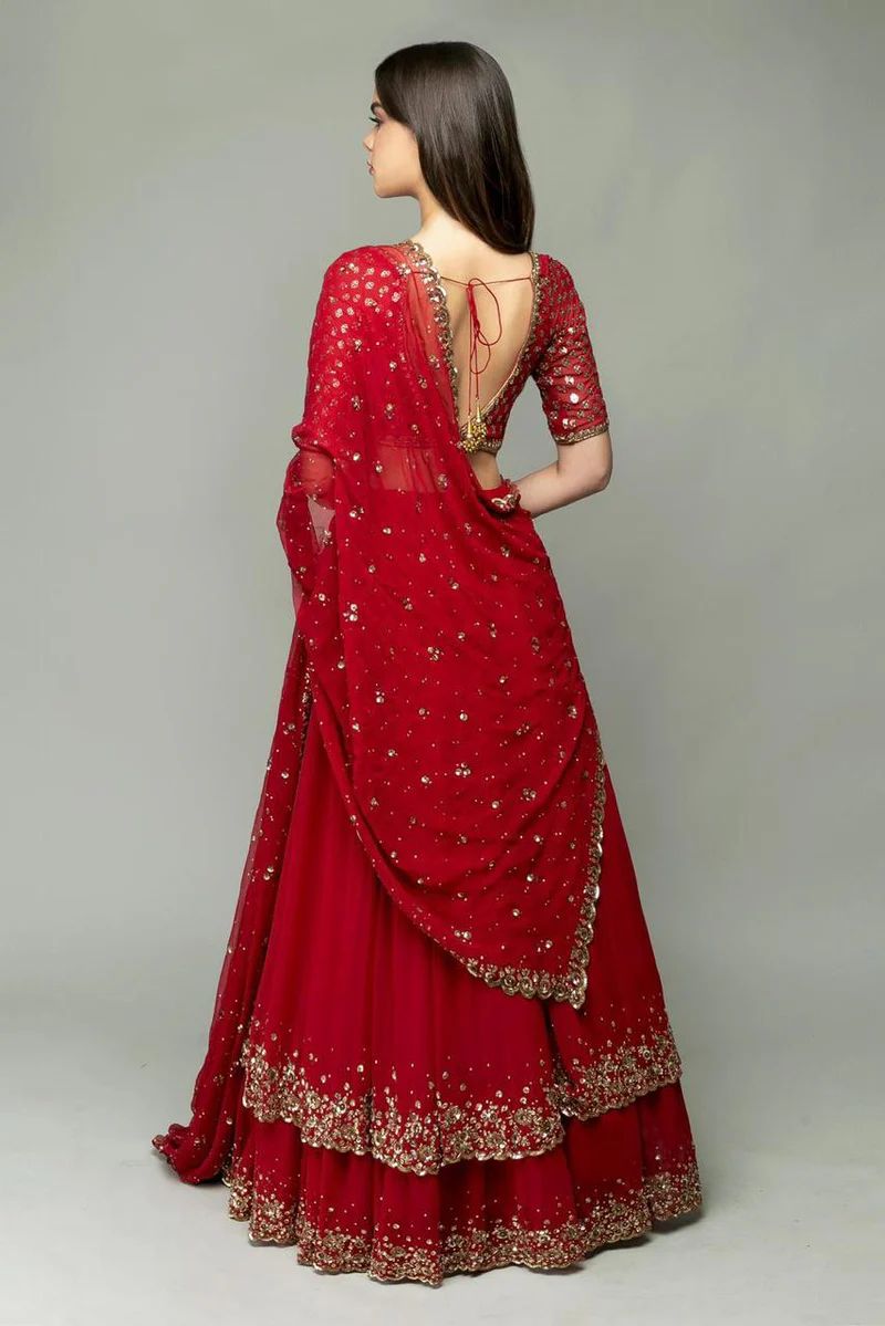 Aarzoo Zari Ruffle Lehenga