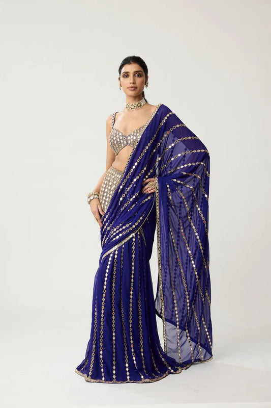 Glitter Glam Mirror Ready to Wear Saree