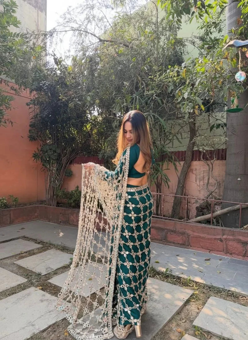 Aurora Lotus Bloom Saree