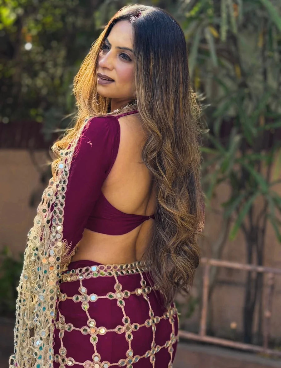 Aurora Lotus Bloom Saree