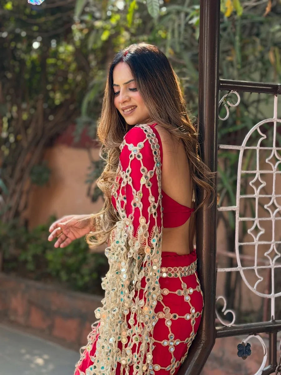 Aurora Lotus Bloom Saree