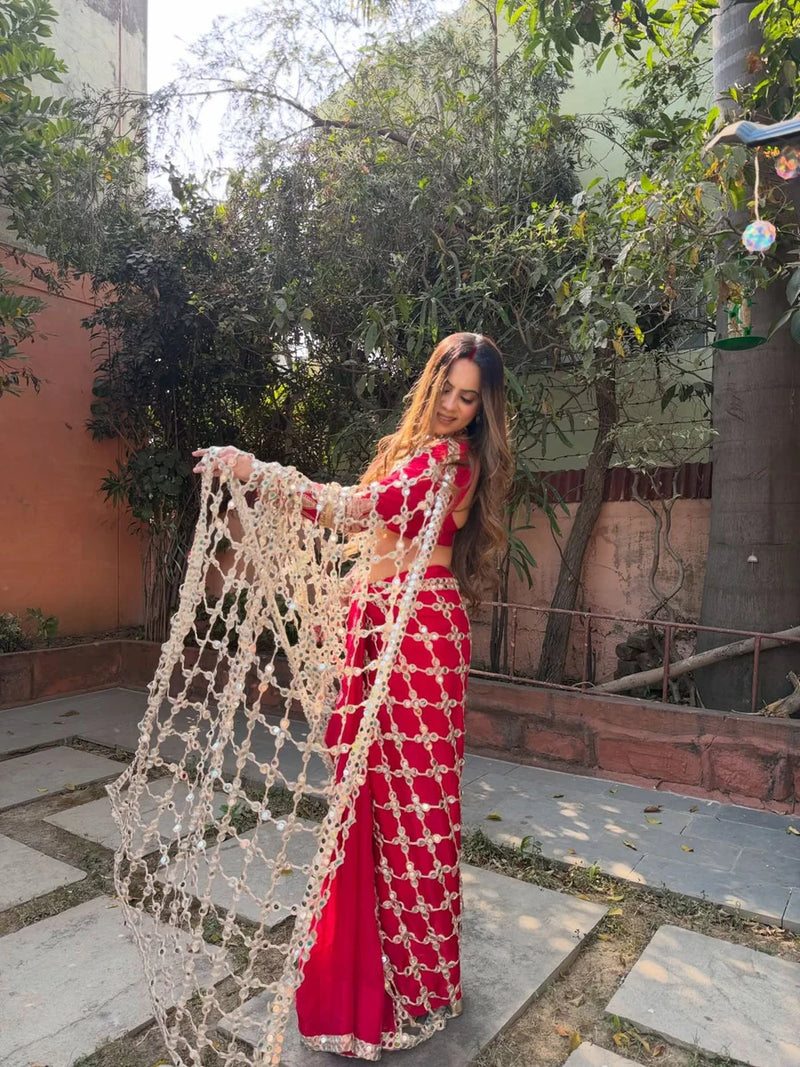 Aurora Lotus Bloom Saree