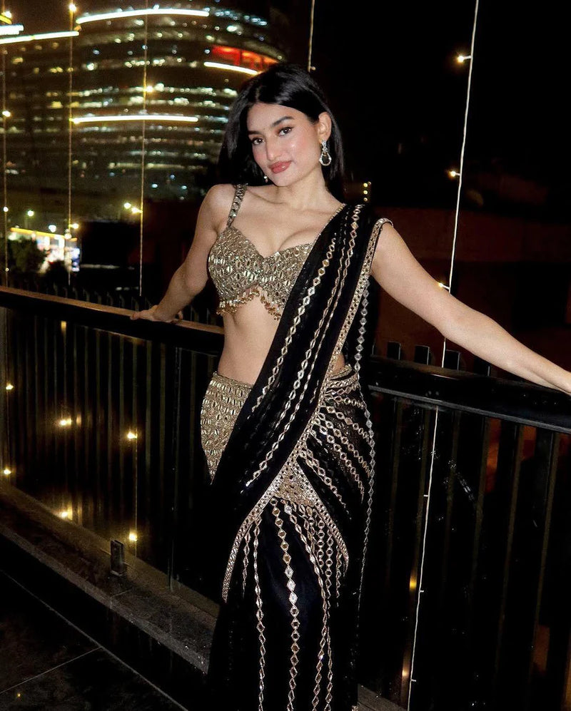 Glitter Glam Mirror Ready to Wear Saree