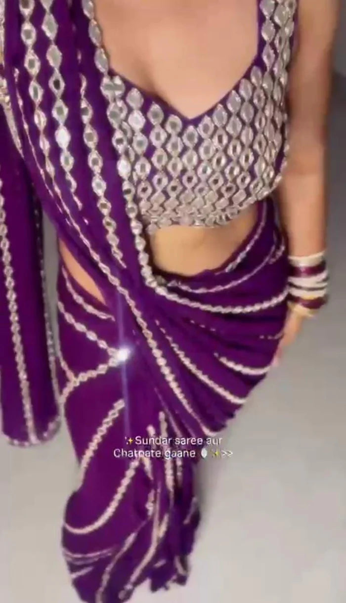Glitter Glam Mirror Ready to Wear Saree