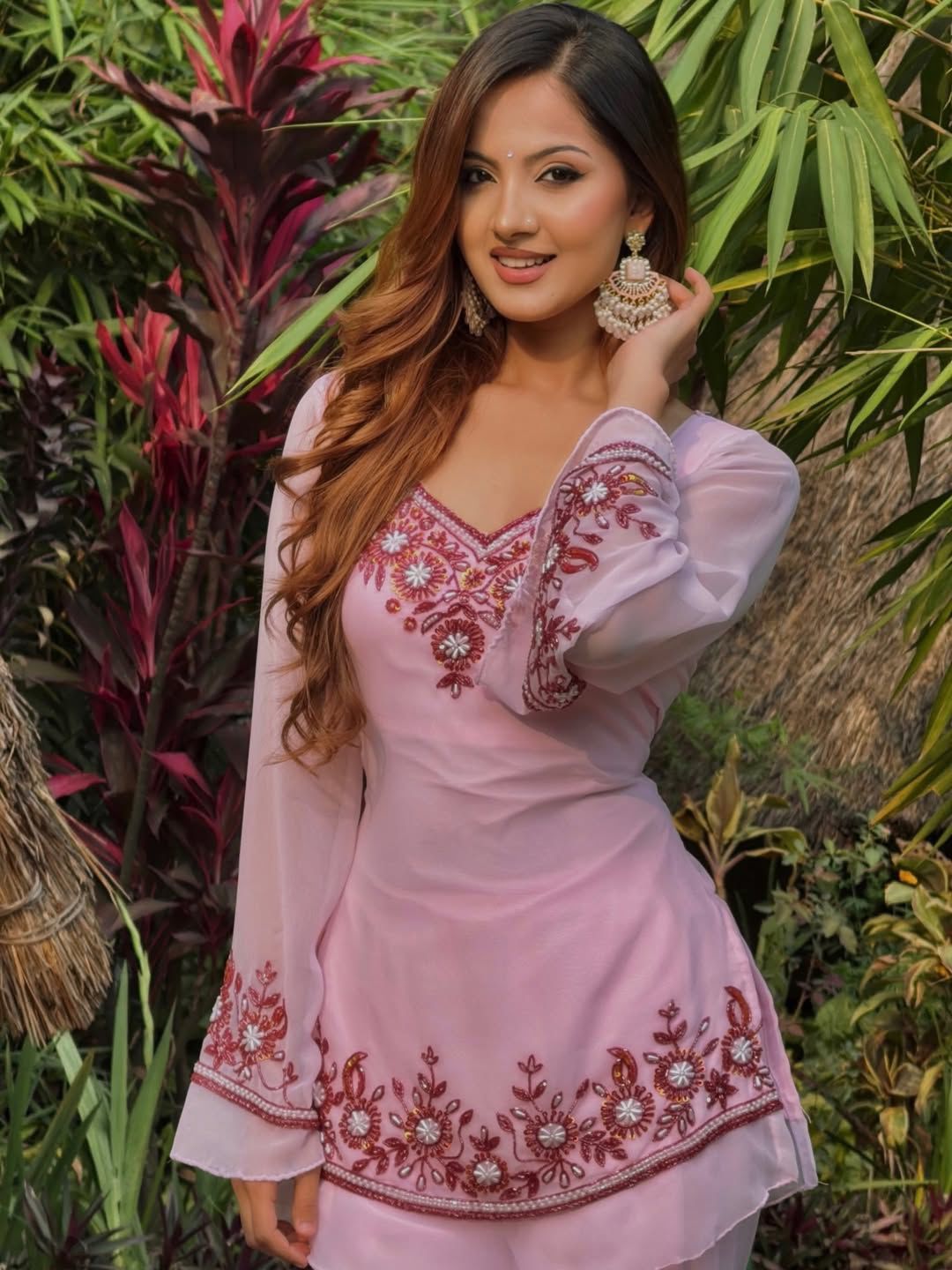 Pink Heirloom Indo Western