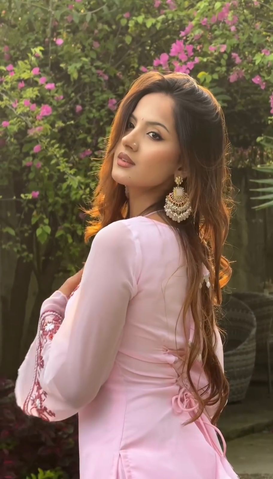 Pink Heirloom Indo Western