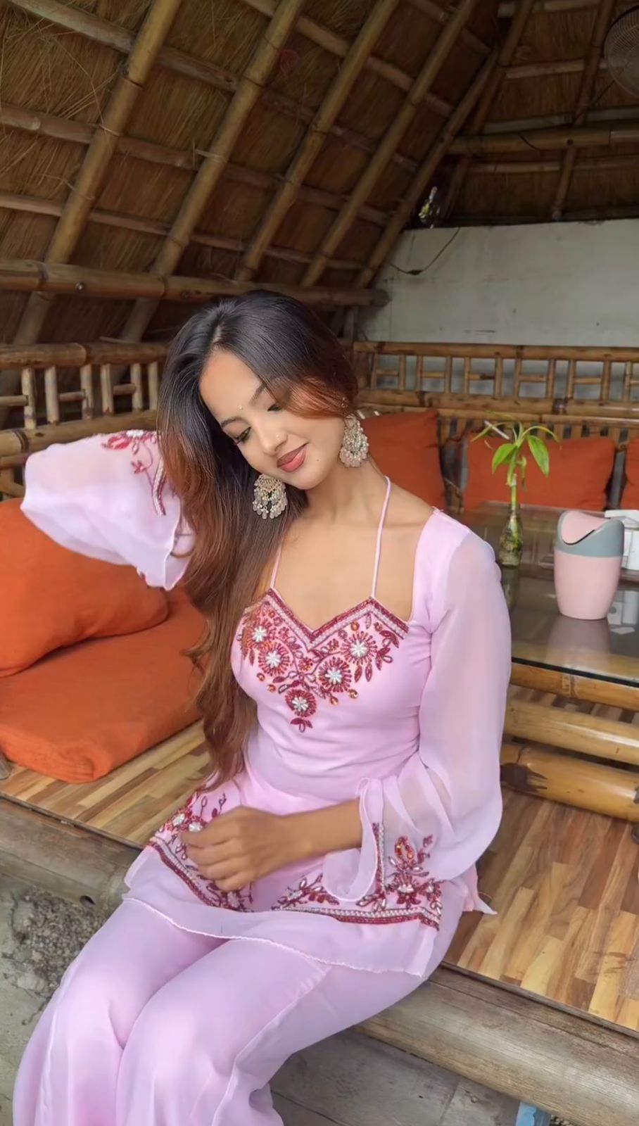 Pink Heirloom Indo Western