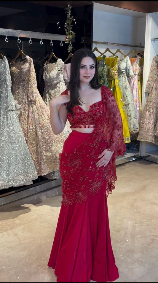 Eshanya Elegance Ready To Wear Lehenga Saree