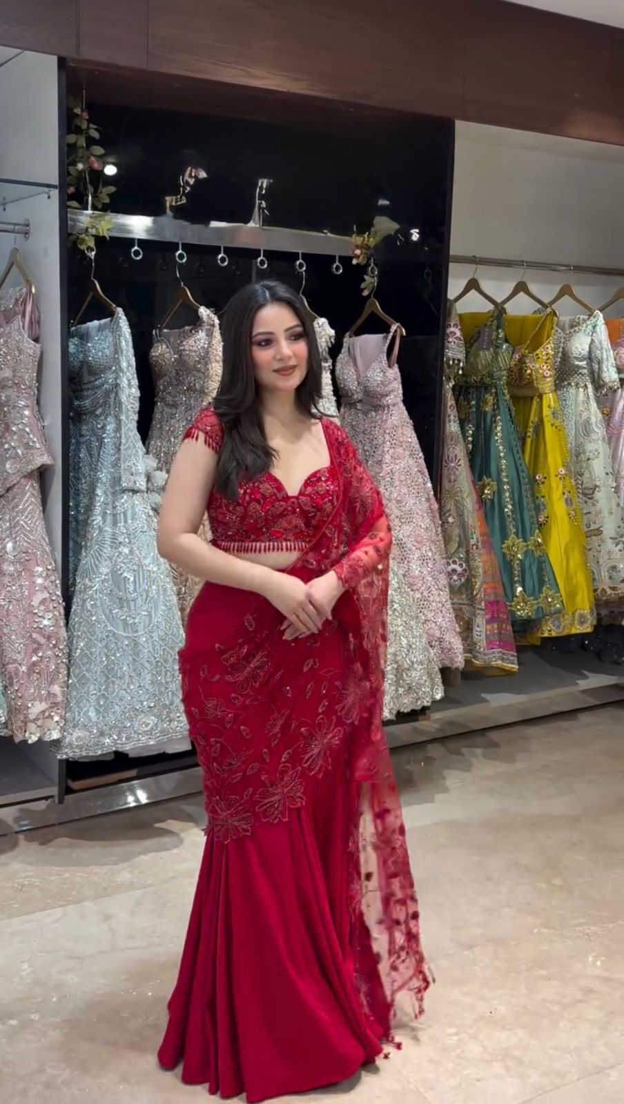 Eshanya Elegance Ready To Wear Lehenga Saree