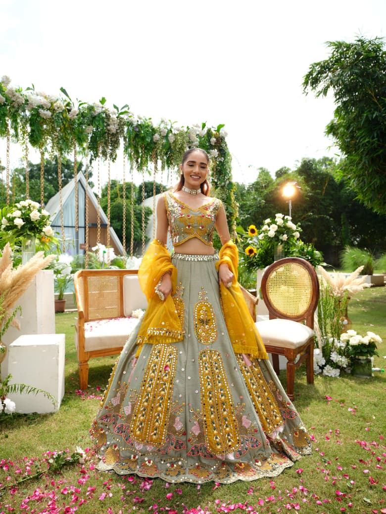 Kesari Sparkle Lehenga Choli