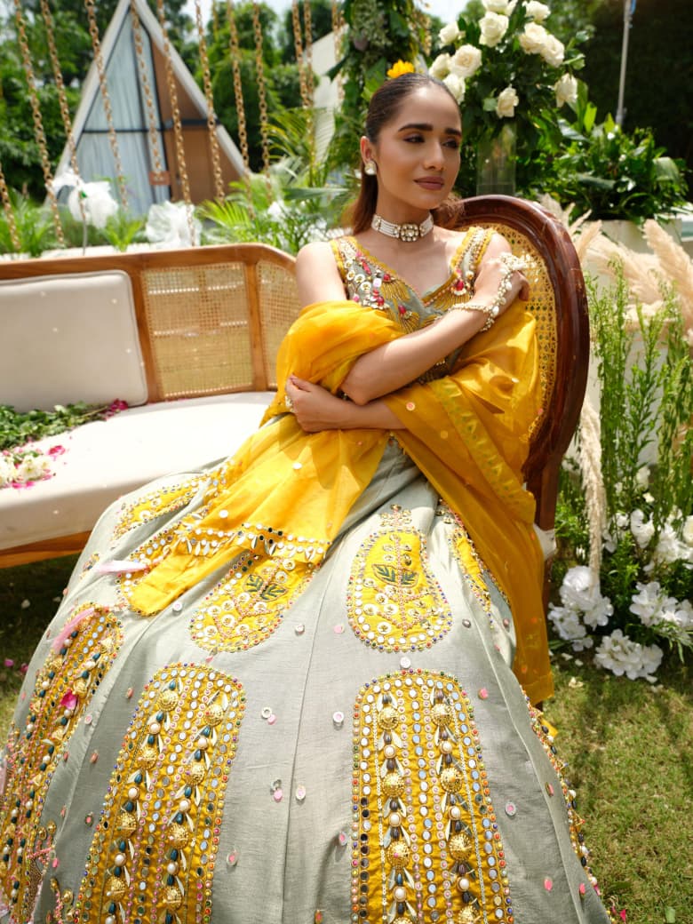 Kesari Sparkle Lehenga Choli