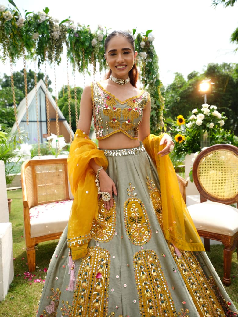 Kesari Sparkle Lehenga Choli
