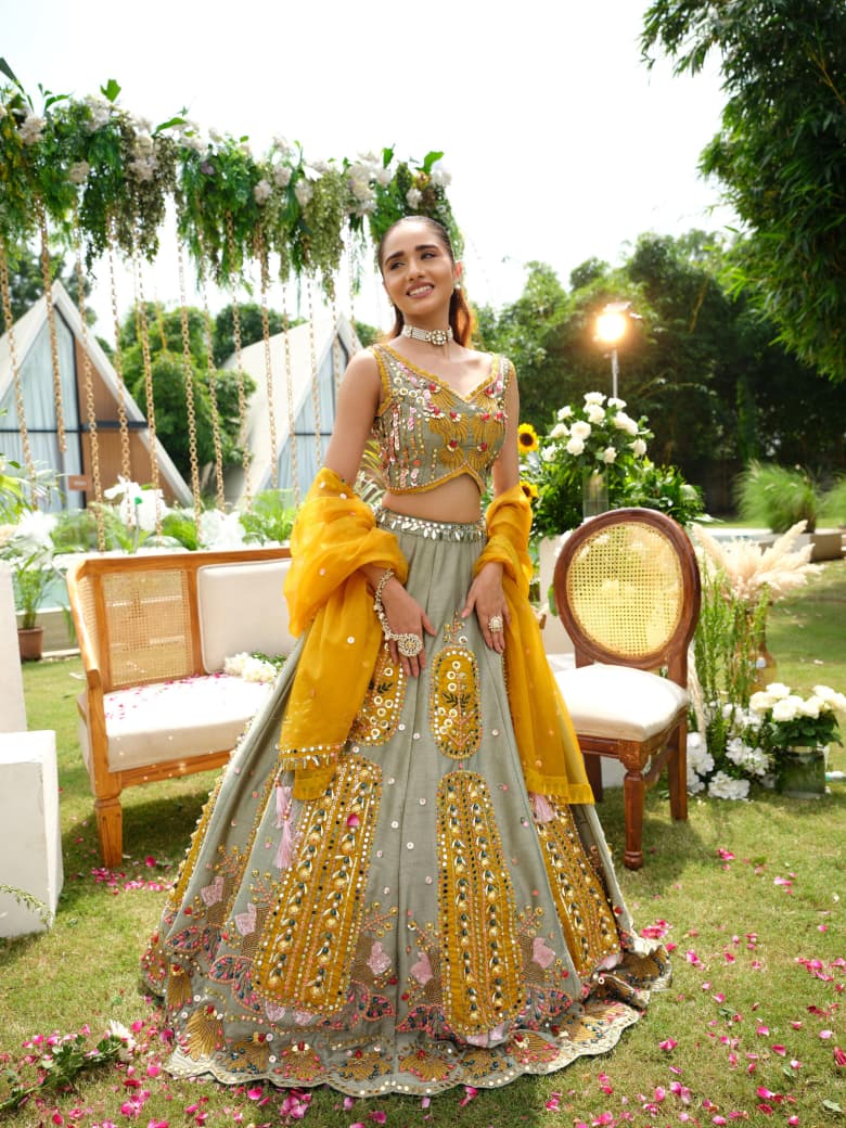 Kesari Sparkle Lehenga Choli