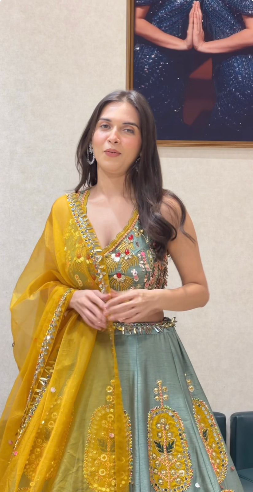 Kesari Sparkle Lehenga Choli