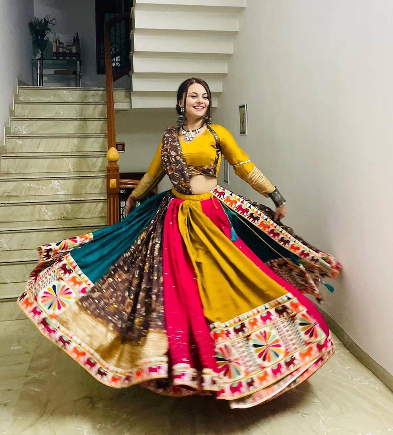 Kesariya Katha Navratri Lehenga Choli