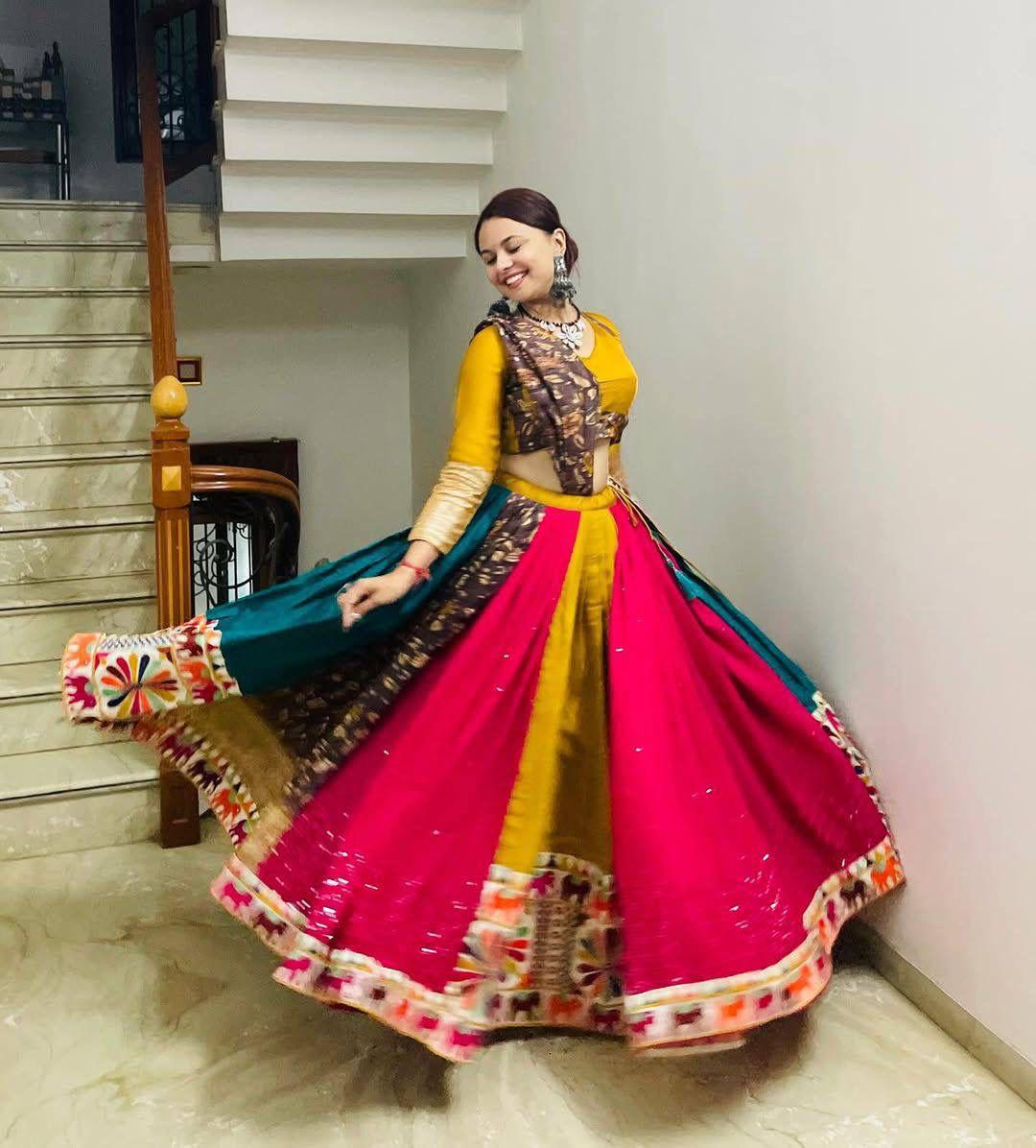 Kesariya Katha Navratri Lehenga Choli