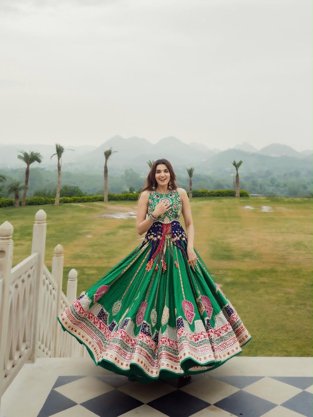 Morni Mosaic Navratri Lehenga Choli