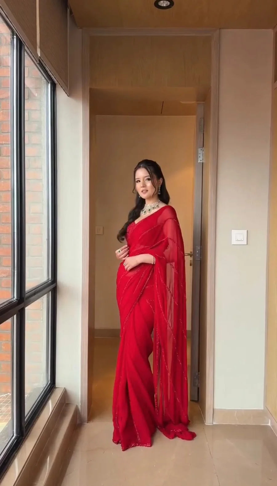 Shringarika Red Saree
