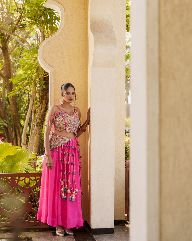 Gullabi Ratri Navratri Lehenga Choli