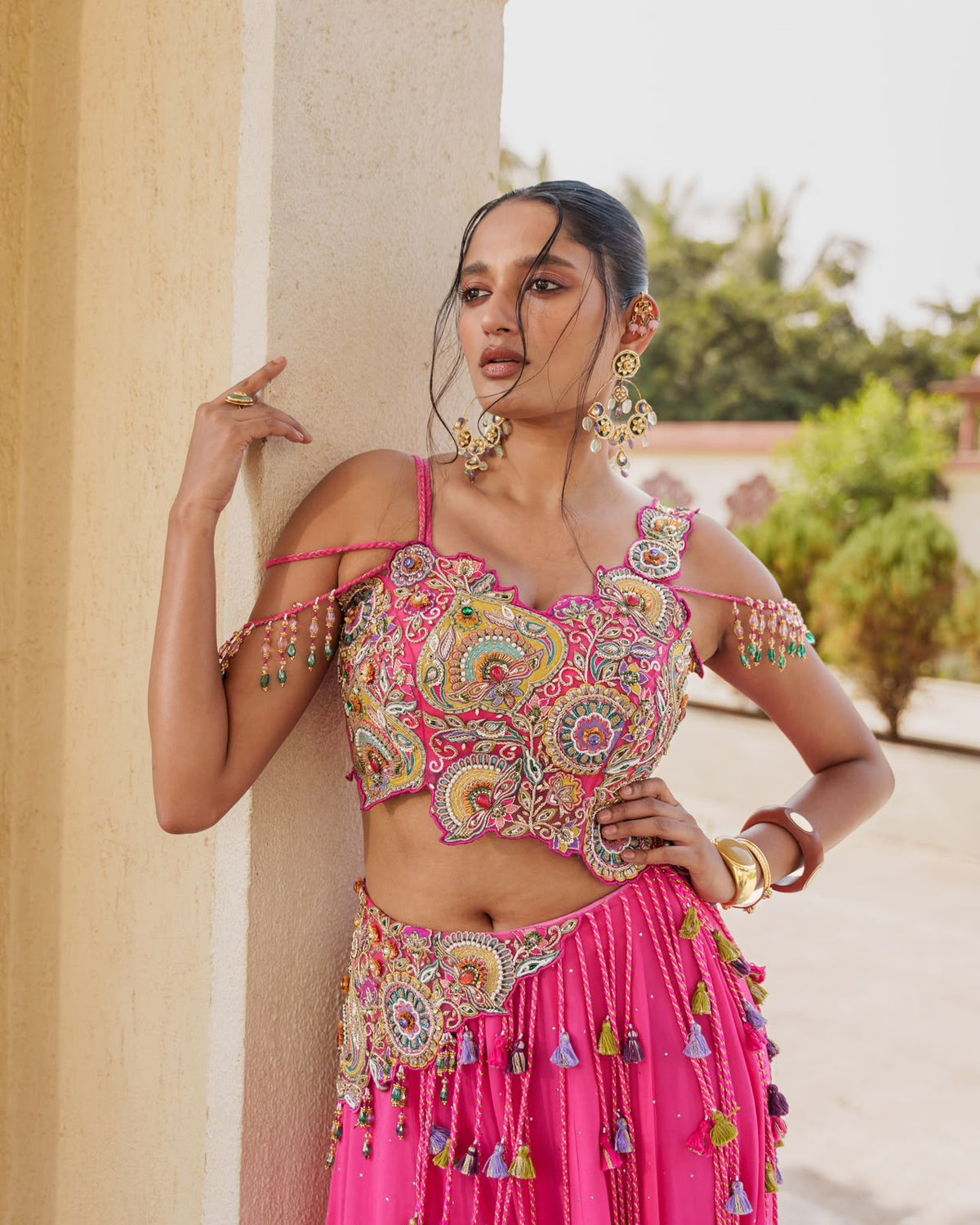 Gullabi Ratri Navratri Lehenga Choli
