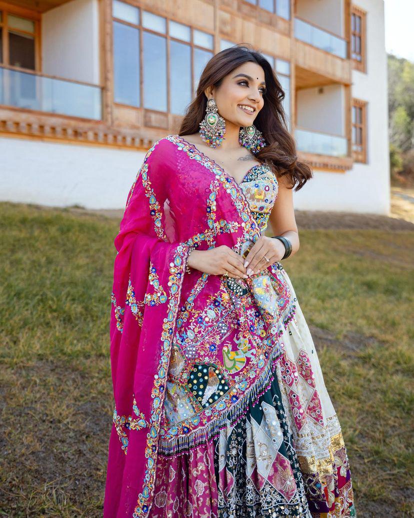 Kesariya Navratri Lehenga choli